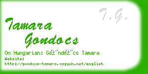 tamara gondocs business card